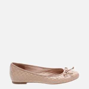 Sapatilha Verniz Matelassê Bege