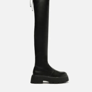 Bota Over The Knee Preta Tratorada