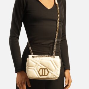 Bolsa Tiracolo Branca Couro Emma Sporty Média