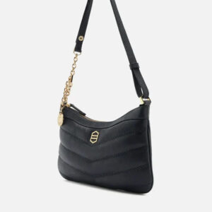 Bolsa Tiracolo Azul Couro Média Costuras