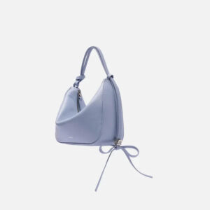 Bolsa Tiracolo Azul Couro Pequena Alças Mix