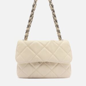 Bolsa Tiracolo Off-White Couro Mizz Média