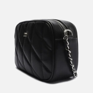 Bolsa Tiracolo Preta Pequena Costuras