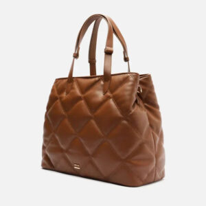 Bolsa Tote Marrom Matelassê Média
